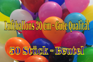 Luftballons 30 cm, Gute Qualität, 50er Beutel