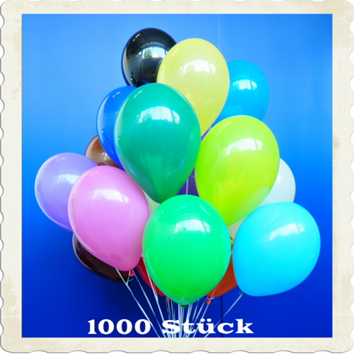 Luftballons aus Natur-Latex, 30 cm, Bunt gemischt, gute Qualität