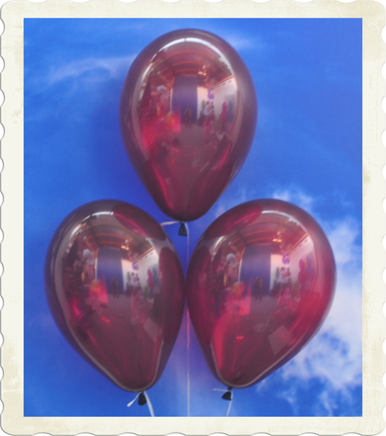 Luftballons aus Natur-Latex, 30 cm, Burgund, gute Qualität