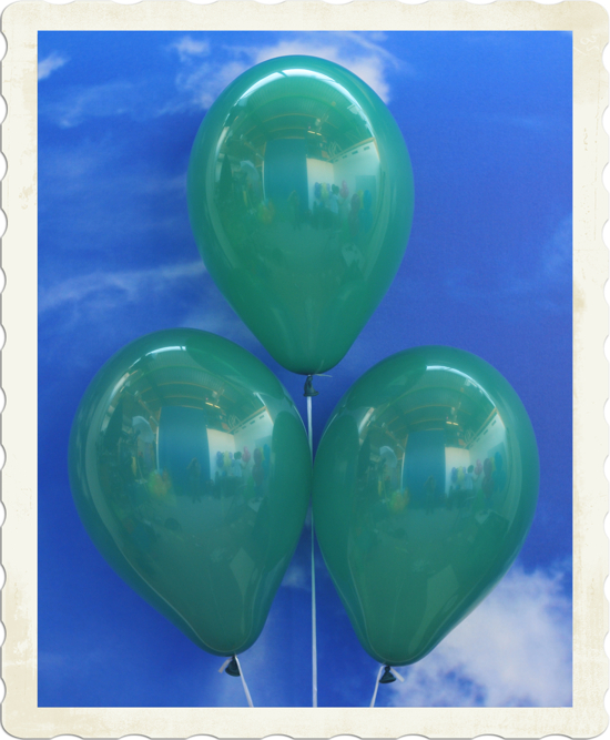 Luftballons aus Natur-Latex, 30 cm, Dunkelgrün, gute Qualität