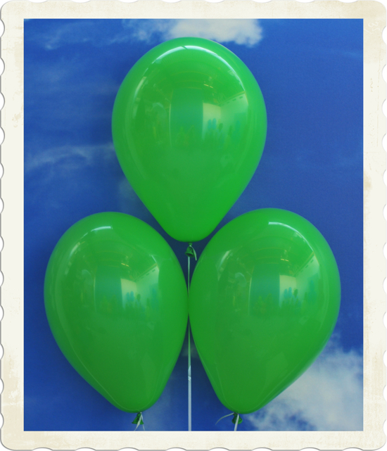 Luftballons aus Natur-Latex, 30 cm, Grün, gute Qualität