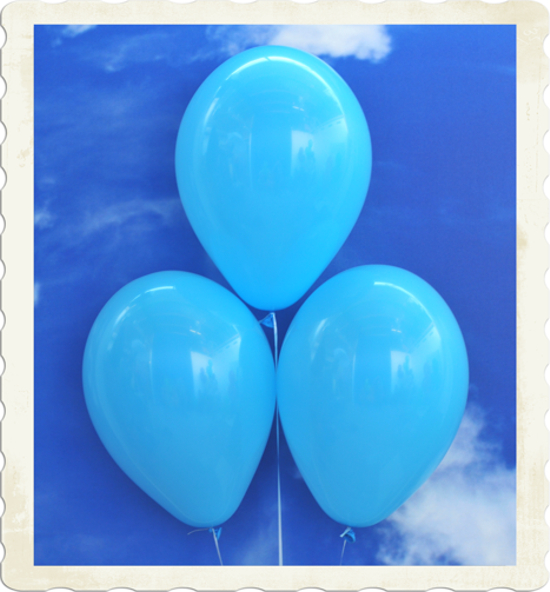 Luftballons aus Natur-Latex, 30 cm, Himmelblau, gute Qualität