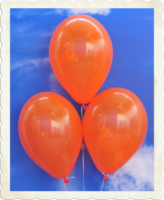 Luftballons aus Natur-Latex, 30 cm, Orange, gute Qualität
