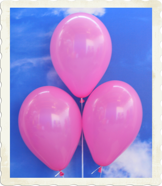 Luftballons aus Natur-Latex, 30 cm, Pink, gute Qualität