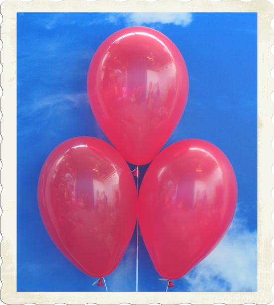 Luftballons aus Natur-Latex, 30 cm, Rot, gute Qualität