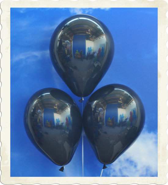 Luftballons aus Natur-Latex, 30 cm, Schwarz, gute Qualität