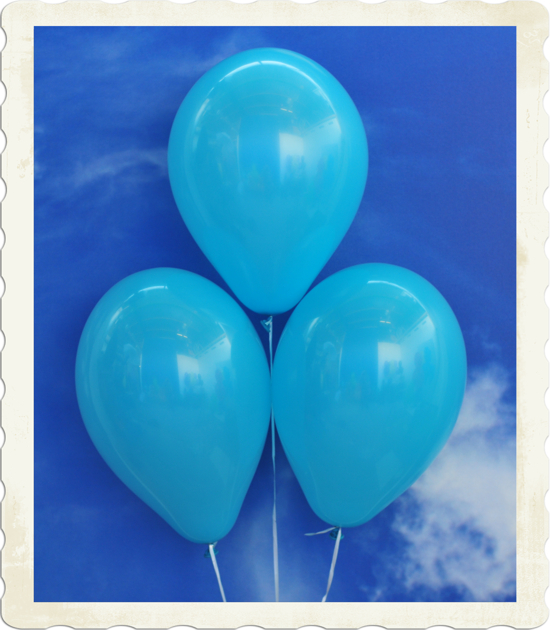 Luftballons aus Natur-Latex, 30 cm, Türkis, gute Qualität