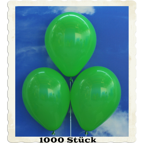Luftballons aus Natur-Latex, 30 cm, Grün, gute Qualität