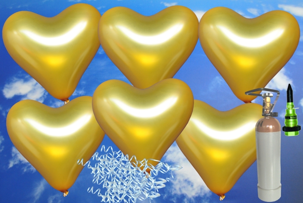 Luftballons-zur-Hochzeit-steigen-lassen-50-grosse-goldene-Herzluftballons-40er-Helium-Set