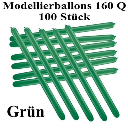 Modellierballons Qualatex, 160 Q, Grün, 100 Stück
