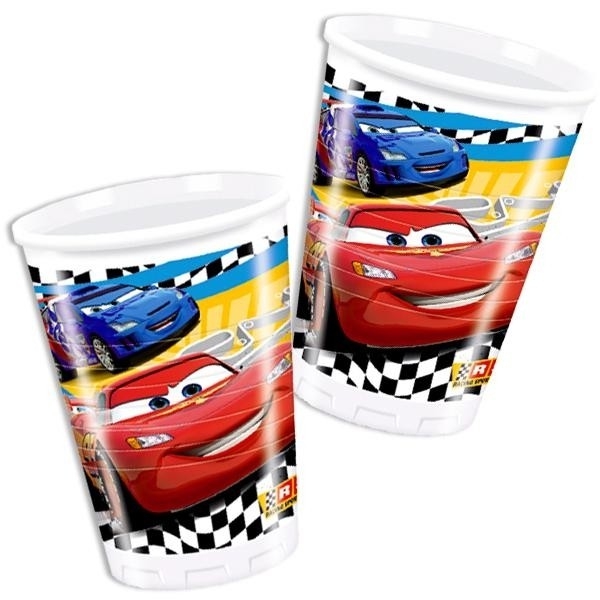 Partybecher-Cars-RSN-Lightning-McQueen-Raoul-CaRoule-Rennauto-Auto