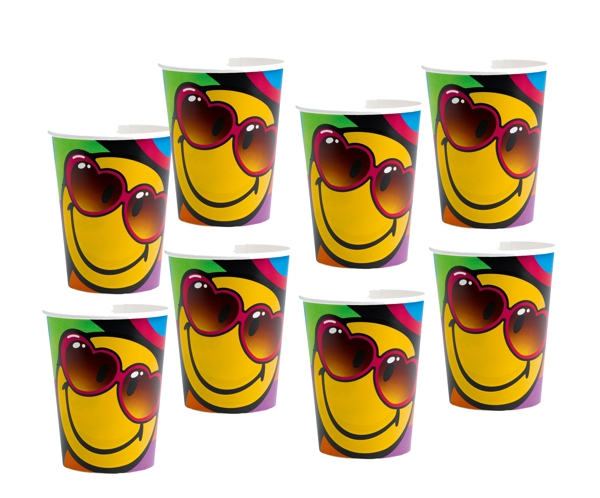 Partybecher-Smiley-8-Stueck