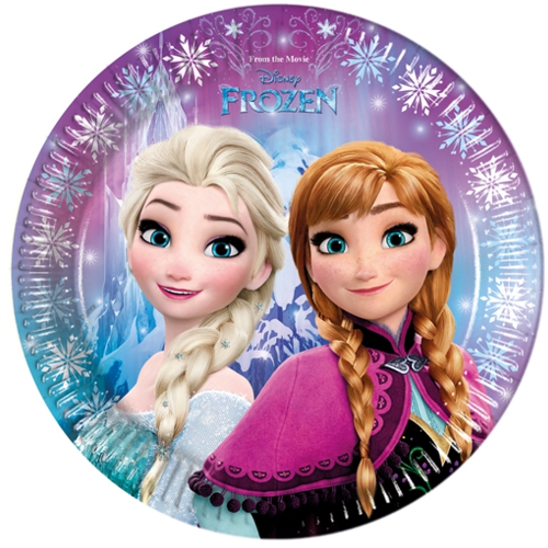 Partyteller-Frozen-Northern-Lights-Kindergeburtstag-Deko-Eiskoenigin-Anna-Elsa-Prinzessin-Disney
