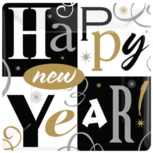 Partyteller-Happy-New-Year-Tischdekoration-zu-Silvester-Neujahrsparty