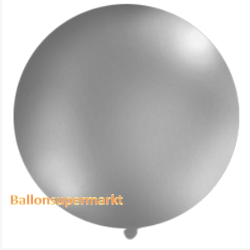 Riesen-Luftballon-Silber-Metallic-100-cm