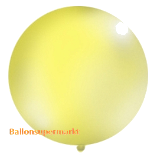 Riesenballon-grosser-Ballon-aus-Latex-100-cm-Gelb-Pastell