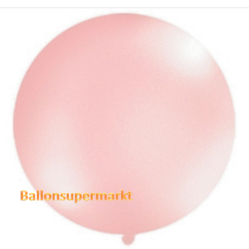 Riesenballon-grosser-Ballon-aus-Latex-100-cm-Metallic-Hellrosa