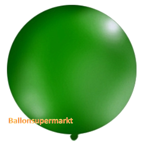 Riesenballon-grosser-Ballon-aus-Latex-100-cm-Pastell-Dunkelgruen
