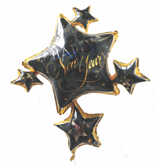 Silvester-Cluster-Luftballon-aus-Folie-Happy-New-Year