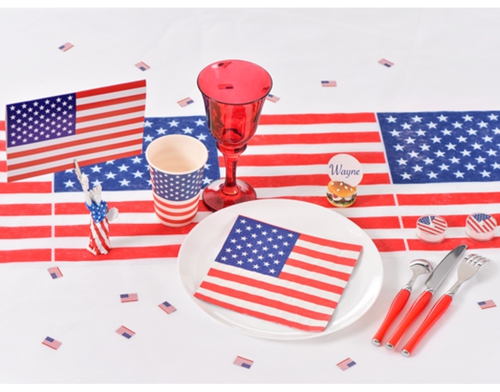Tischlaeufer-USA-Dekoration-Mottoparty-Amerika-International-Tischdekoration-Stars-and-Stripes