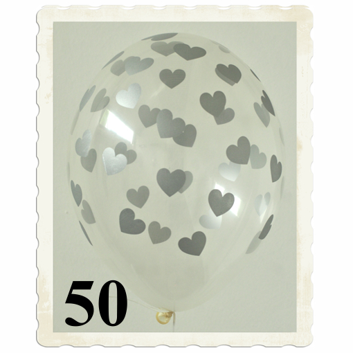 Transparente-Luftballons-mit-silbernen-Herzen-50-Stueck