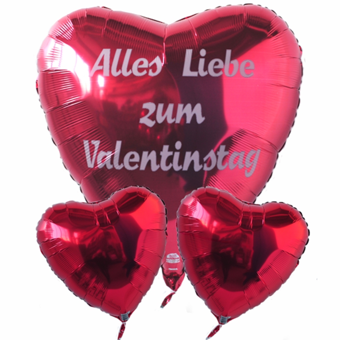 Luftballons der Liebe: Schenken zum Valentinstag, schwebende Helium Luftballons, Bouquet 4