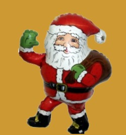 Weihnachtsmann Luftballon, Der Nikolaus bringt Geschenke im Rucksack