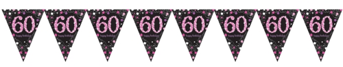 Wimpelkette-Pink-Celebration-60-zum-60.-Dekoration-Geburtstagsparty-Partydekoration-Geburtstagsdeko