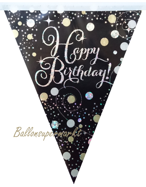Wimpelkette-Sparkling-Celebration-Happy-Birthday-Dekoration-Geburtstagsparty-Partydekoration-zum-Geburtstag