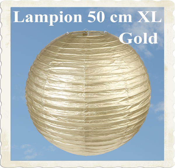 XL Lampion, 50 cm, Gold