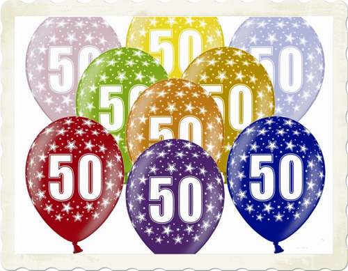 Zahl-50-Luftballons