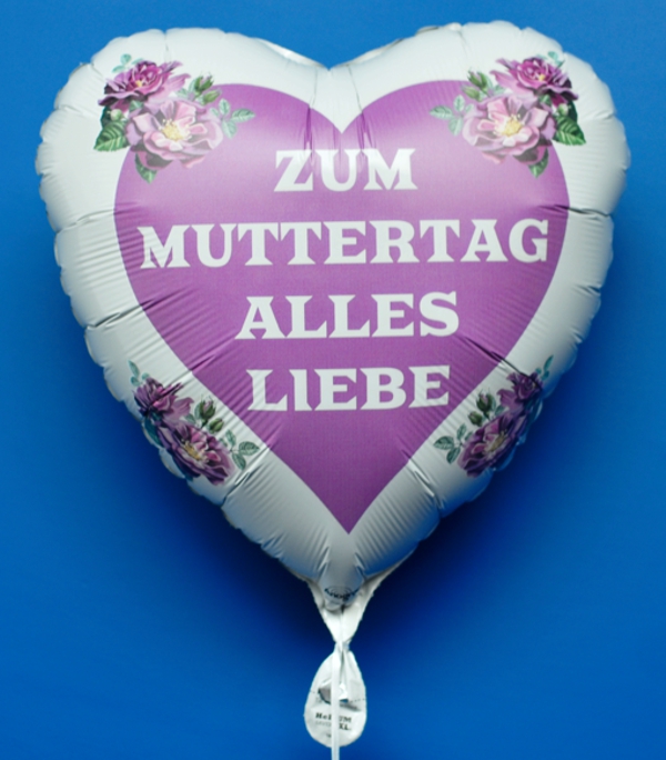 Zum-Muttertag-Alles-Liebe-weisser-Herzballon-aus-Folie-mit-Herz-und-Blumen-inklusive-Helium