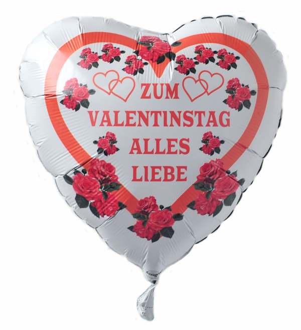 Zum Valentinstag Alles Liebe Luftballon mit Ballongas Helium, Ballongrüße! Sag es mit Ballons!