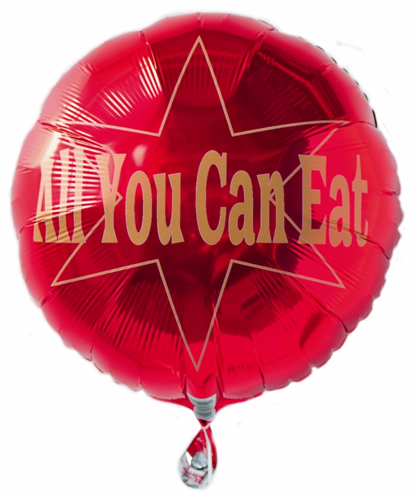 All You Can Eat Luftballon mit Ballongas Helium, Ballonaktion. Sag es mit Ballons!