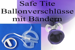 Safe Tite Ballonverschlüsse mit Bändern im Ballonsupermarkt-Onlineshop