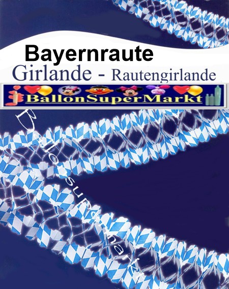 Bayrische Raute Girlande, Girlandendekoration zum bayrischen Fest