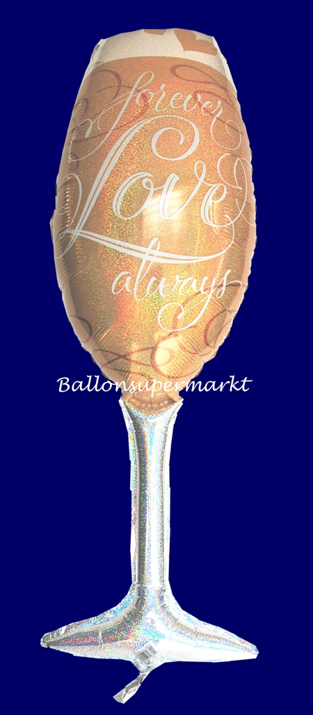 forever-love-hochzeitsballon-chamgagnerglas