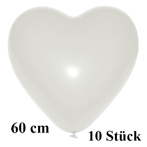 herzluftballons-farbe-weiss-60-cm 10 stück