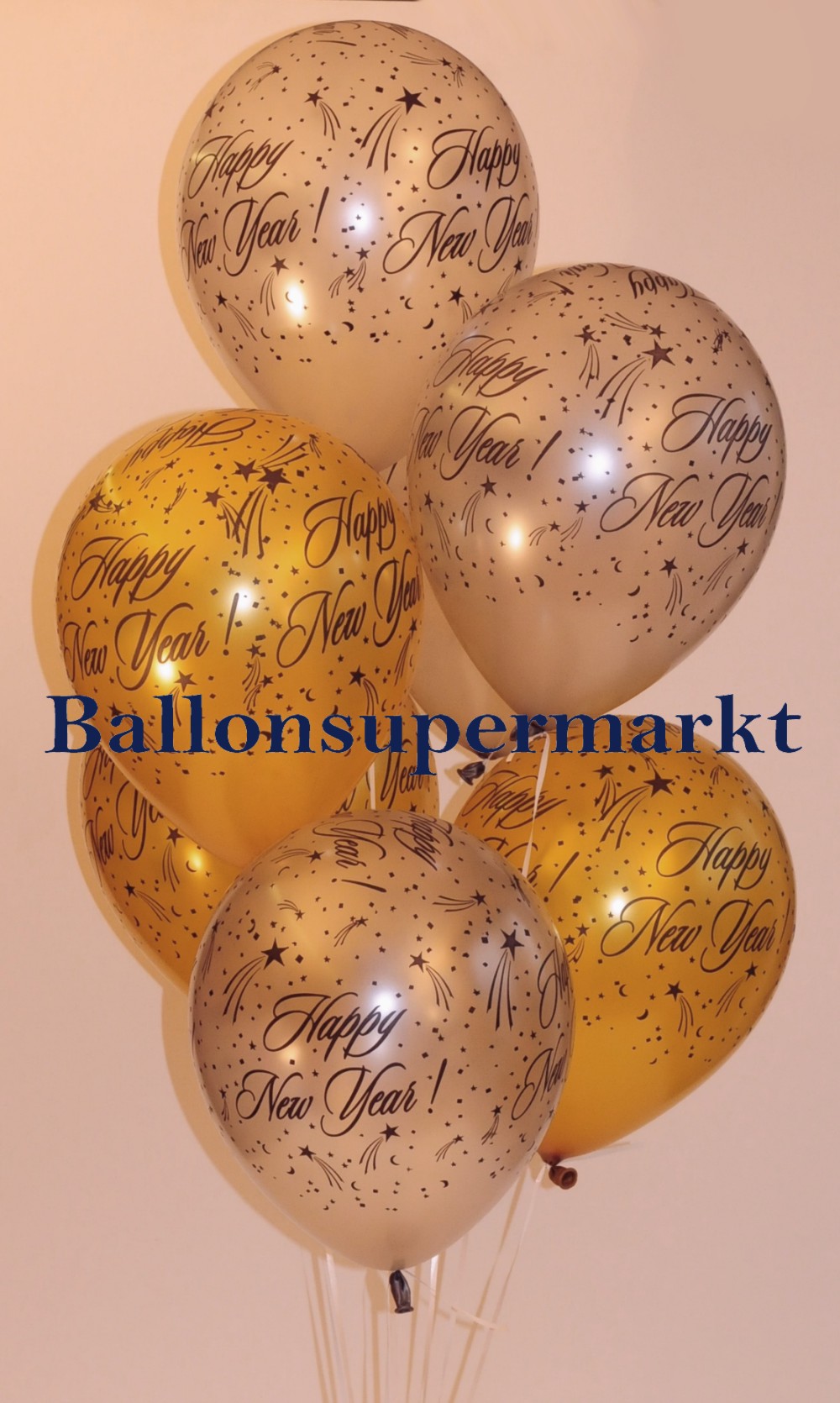 Silvester Luftballons Happy New Year, Silvesterparty Dekoration