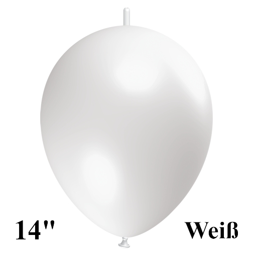 Kettenballon 35 cm, weiss