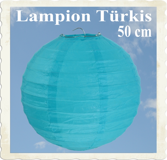 XL Lampion, 50 cm, Türkis