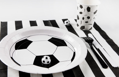 Tischdeko Papierteller Fußball