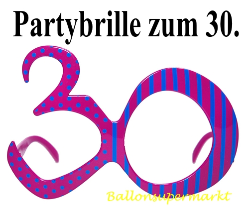 Partybrille 30, zum 30. Geburtstag
