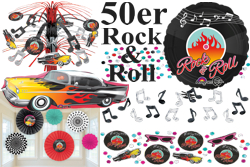 50er Jahre Party, Partydekoration und Festdekoration, Rock and Roll