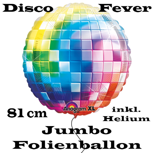Jumbo-Ballon-aus-Folie-mit-Helium-Disco-Fever-Mottoparty-70er-Jahre-Partydekoration