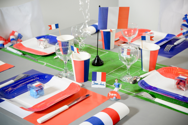 Frankreich-Partydekoration-Tischdeko