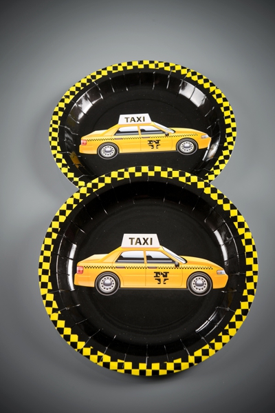 Pappteller New York Taxi Partydekoration USA New York