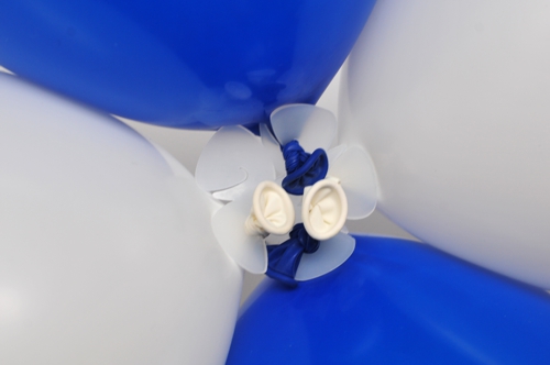 Plastik Deko-Scheibe für Ballongirlanden mit 4 Luftballons