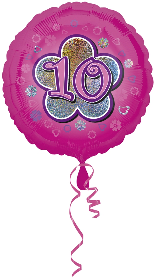 Luftballon aus Folie mit Helium, 10