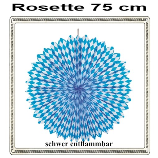 Bayrisches Muster Rosette 75 cm, schwer entflammbar